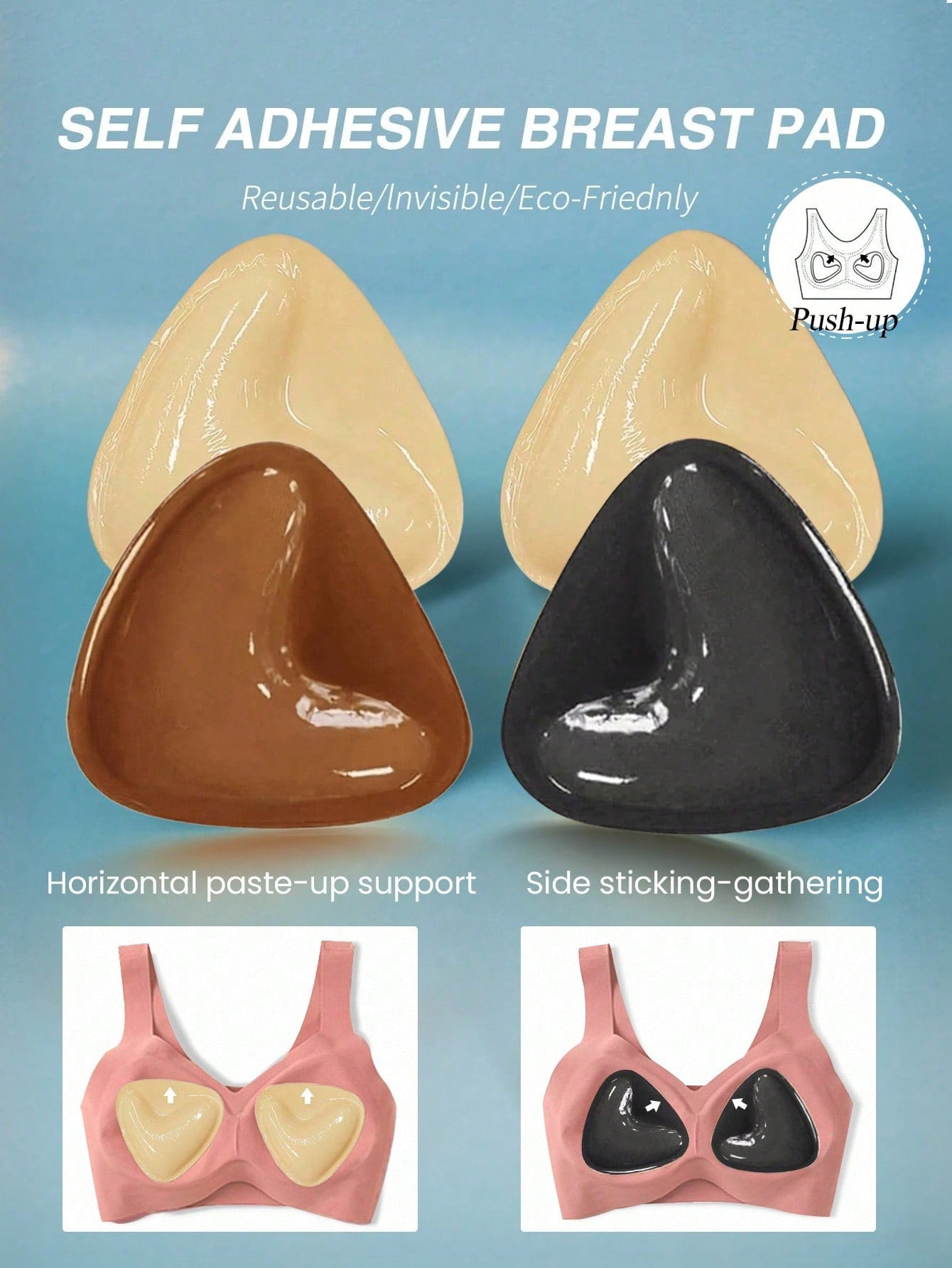2pcs Reusable Double-Sided Adh - Strapless Bra Adhesive ulasan dan harga
